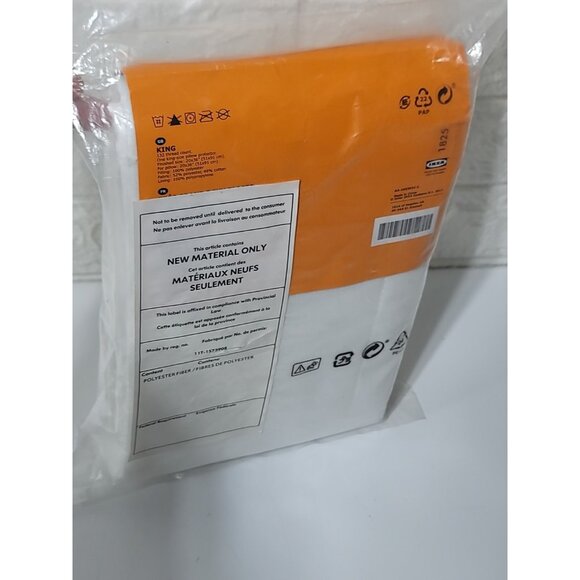 IKEA Angsvide 20x36 Inches 50x80 cm king size White Pillowcase - Picture 5 of 9